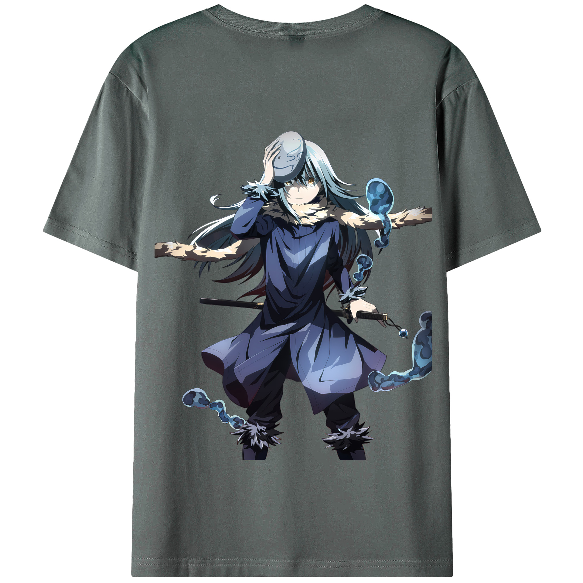 （画像用） 転スラ Regarding Reincarnated to Slime 綿100％半袖Tシャツ（背面プリント）